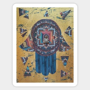 Sacred Space Hamsa by Harriette Knight Sticker